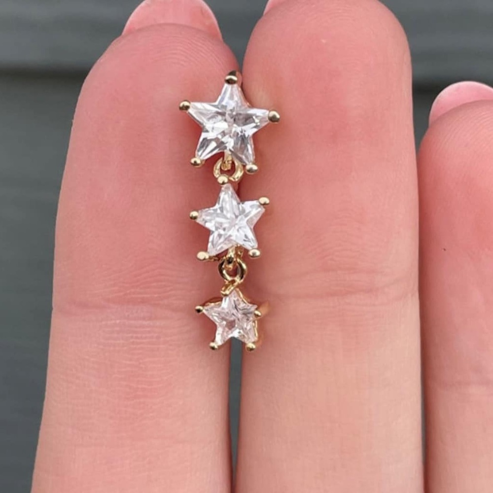 Top Down Gold Star Belly Jewelry
